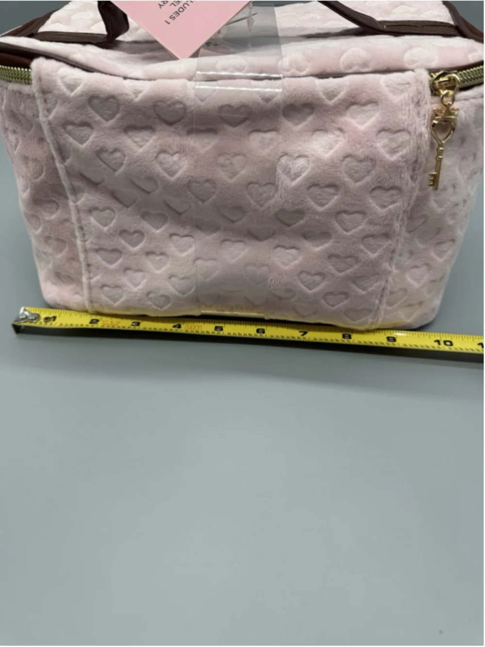JUICY COUTURE Pink Brown Velour Heritage Cosmetic Makeup Bag Case Set Y2K NWT
